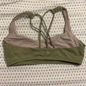 lululemon athletica Olive Strappy Light Support Sports Bra